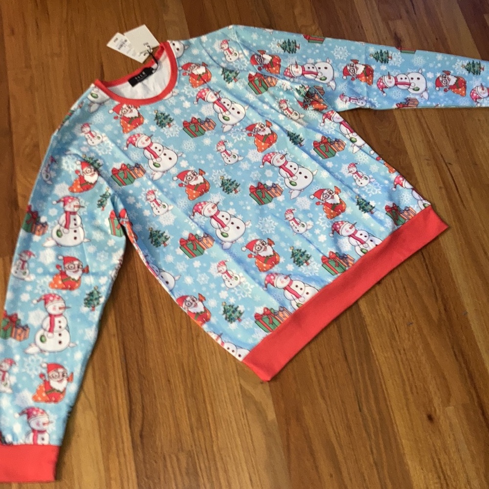 Men’s Collection SSLR Polyester Holiday Sweatshirt L New With Tag